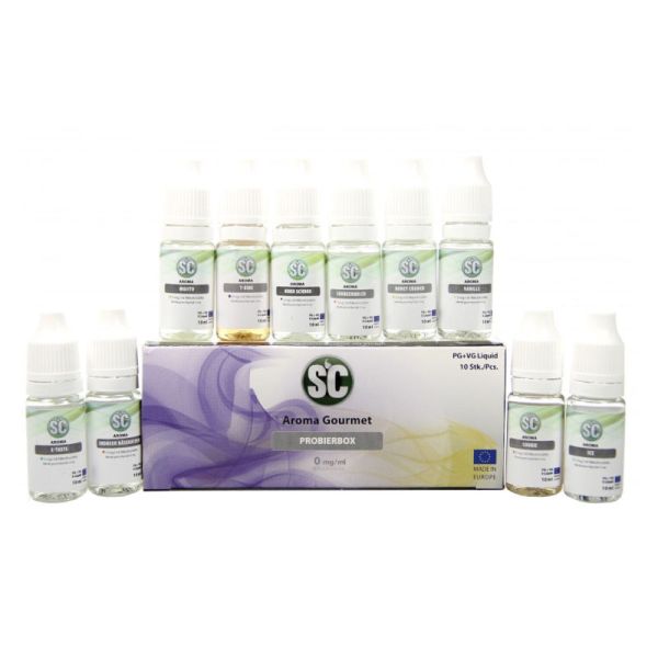 Liquid Probierbox - Gourmet SC 10x10ml für E-Zigarette