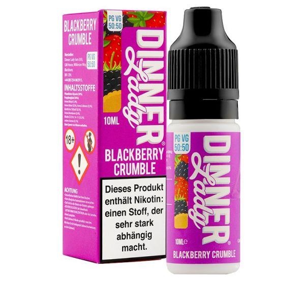 Liquid Dessert 50/50 - Blackberry Crumble Dinner Lady 10ml für E-Zigarette