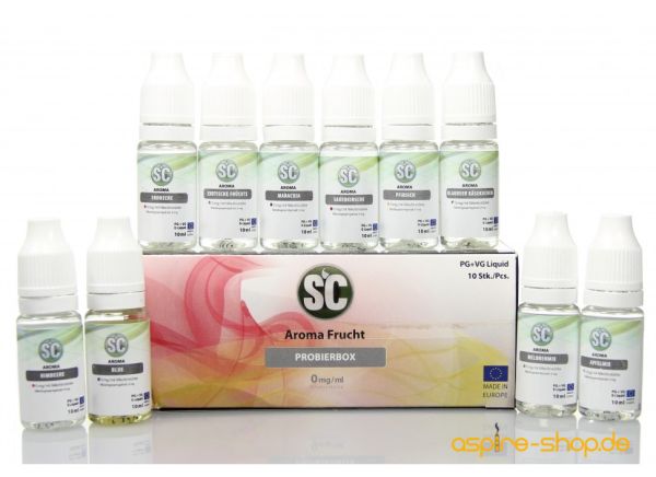 Liquid Probierbox - Frucht SC 10x10ml für E-Zigarette