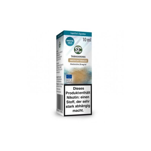 Nikotinsalz eLiquid American Tobacco 10ml von SC für E-Zigaretten